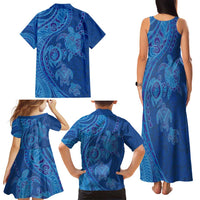 Hawaiian Turtles and Polynesian Art Tattoo Family Matching Tank Maxi Dress and Hawaiian Shirt Ocean Abyss LT03 - Polynesian Pride
