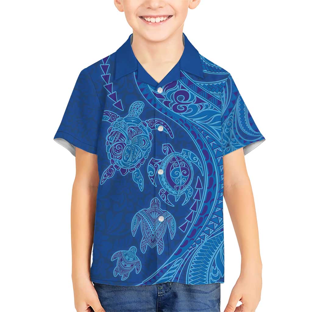 Hawaiian Turtles and Polynesian Art Tattoo Hawaiian Shirt Ocean Abyss
