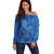 Hawaiian Turtles and Polynesian Art Tattoo Off Shoulder Sweater Ocean Abyss