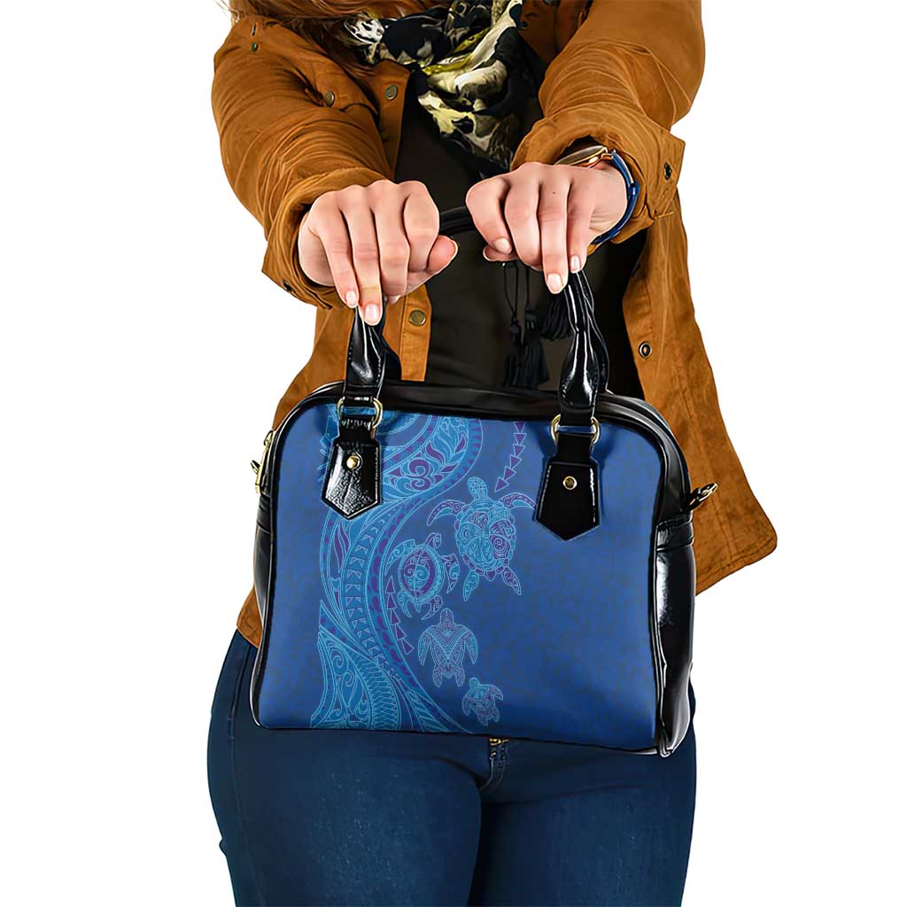 Hawaiian Turtles and Polynesian Art Tattoo Shoulder Handbag Ocean Abyss