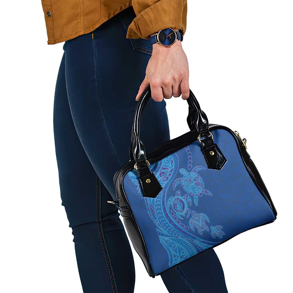 Hawaiian Turtles and Polynesian Art Tattoo Shoulder Handbag Ocean Abyss