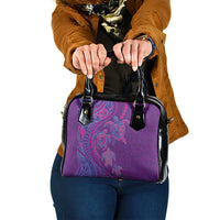 Hawaiian Turtles and Polynesian Art Tattoo Shoulder Handbag Dusky Violet LT03 One Size Purple - Polynesian Pride