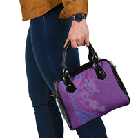 Hawaiian Turtles and Polynesian Art Tattoo Shoulder Handbag Dusky Violet LT03 - Polynesian Pride
