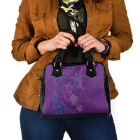 Hawaiian Turtles and Polynesian Art Tattoo Shoulder Handbag Dusky Violet LT03 - Polynesian Pride