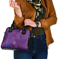 Hawaiian Turtles and Polynesian Art Tattoo Shoulder Handbag Dusky Violet LT03 - Polynesian Pride