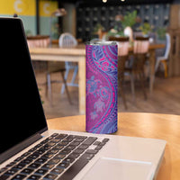 Hawaiian Turtles and Polynesian Art Tattoo Skinny Tumbler Cerise LT03 - Polynesian Pride