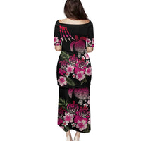 Hawaiian Hibiscus Turtle and Tropical Flower Family Matching Puletasi and Hawaiian Shirt Sweet Vibe LT03 - Polynesian Pride
