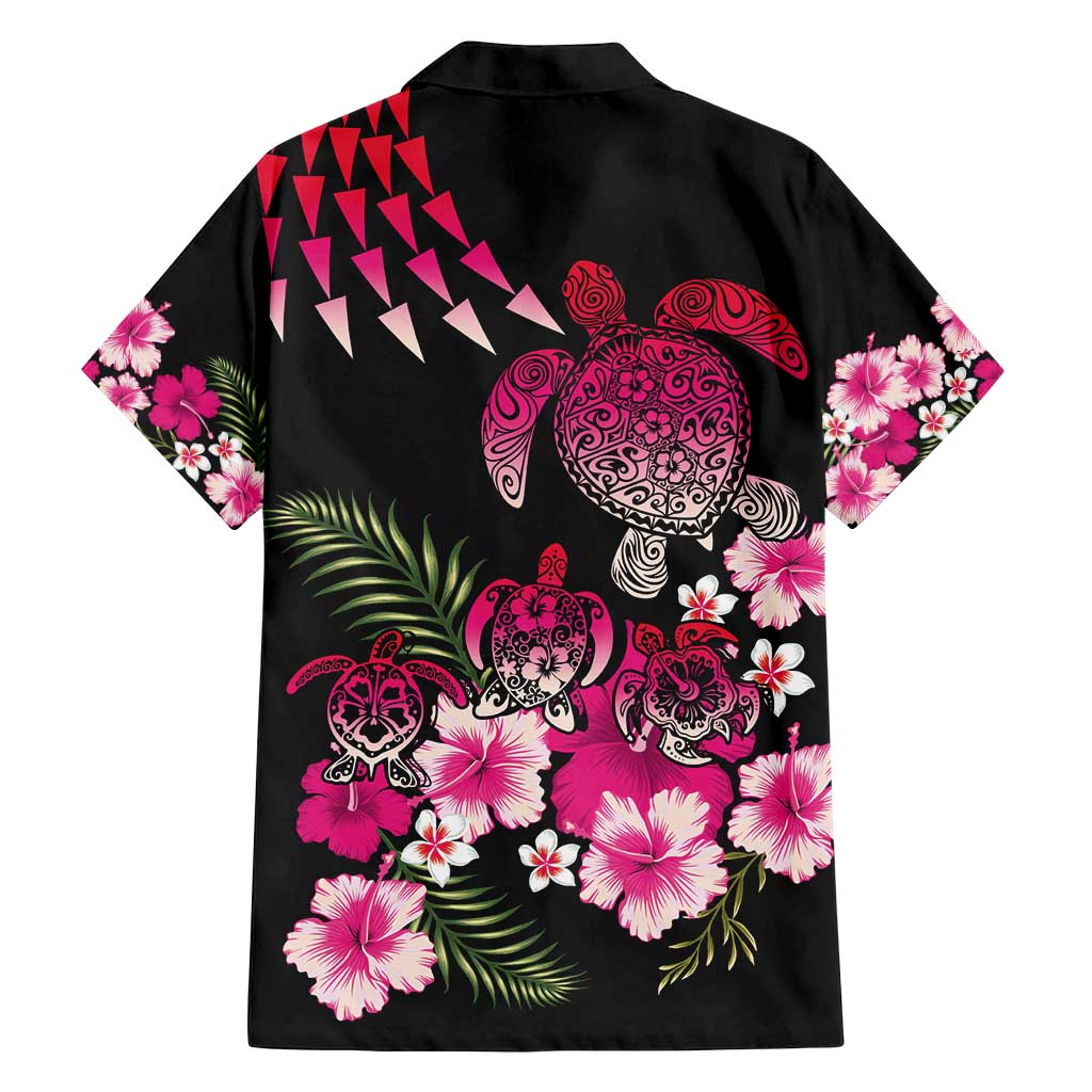 Hawaiian Hibiscus Turtle and Tropical Flower Family Matching Tank Maxi Dress and Hawaiian Shirt Sweet Vibe LT03 - Polynesian Pride