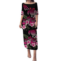 Hawaiian Hibiscus Turtle and Tropical Flower Puletasi Sweet Vibe