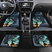 Samoan Siapo Motif and Siva Afi Dance Car Mats LT03 Set 4pcs Blue - Polynesian Pride