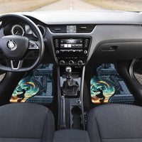 Samoan Siapo Motif and Siva Afi Dance Car Mats LT03 Set 2pcs - Front Blue - Polynesian Pride