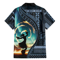 Samoan Siapo Motif and Siva Afi Dance Family Matching Mermaid Dress and Hawaiian Shirt LT03 - Polynesian Pride
