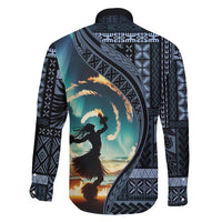 Samoan Siapo Motif and Siva Afi Dance Family Matching Summer Maxi Dress and Hawaiian Shirt LT03 - Polynesian Pride