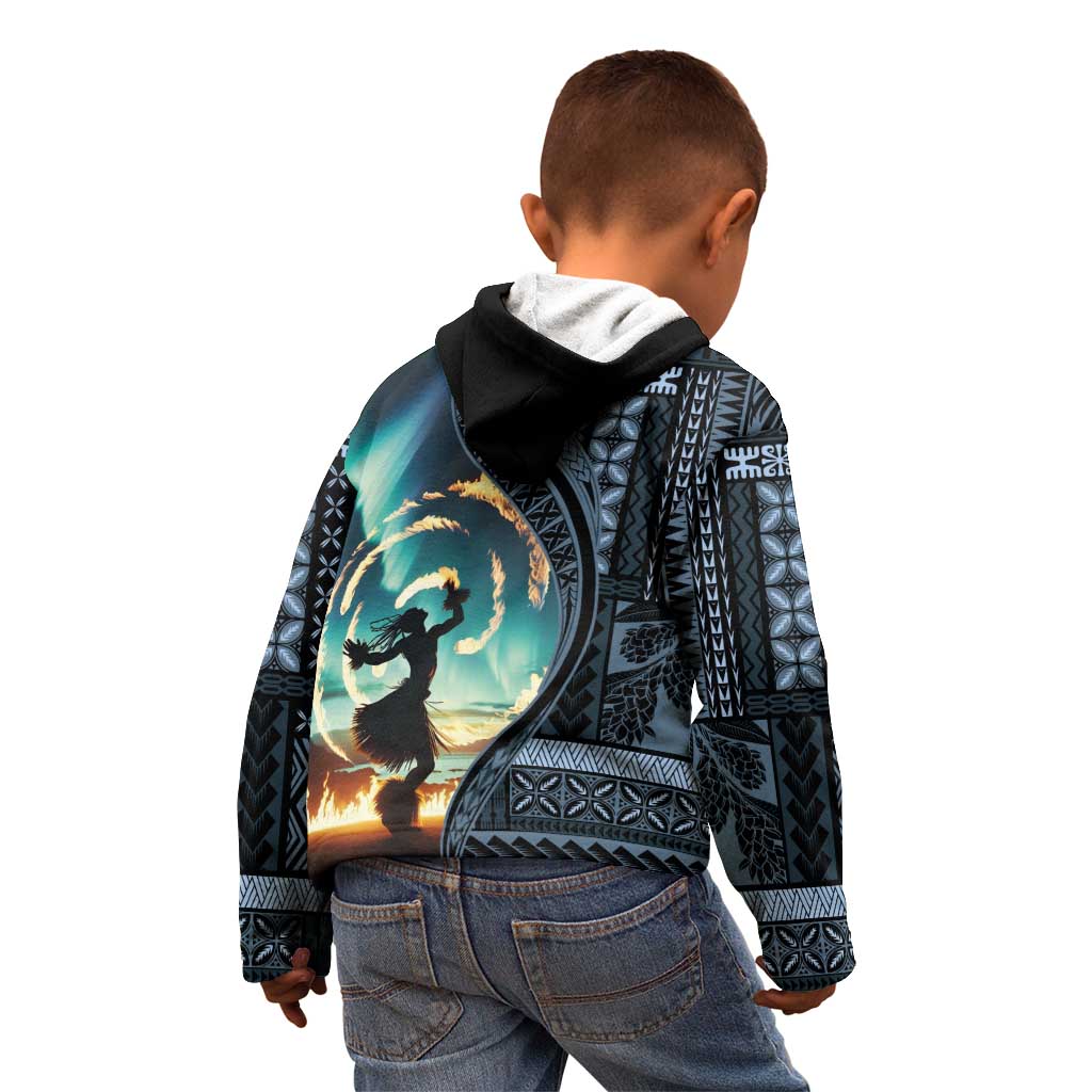 Samoan Siapo Motif and Siva Afi Dance Kid Hoodie