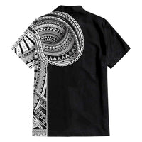 Samoan Art Tattoo Polynesian Pattern Family Matching Long Sleeve Bodycon Dress and Hawaiian Shirt LT03 - Polynesian Pride