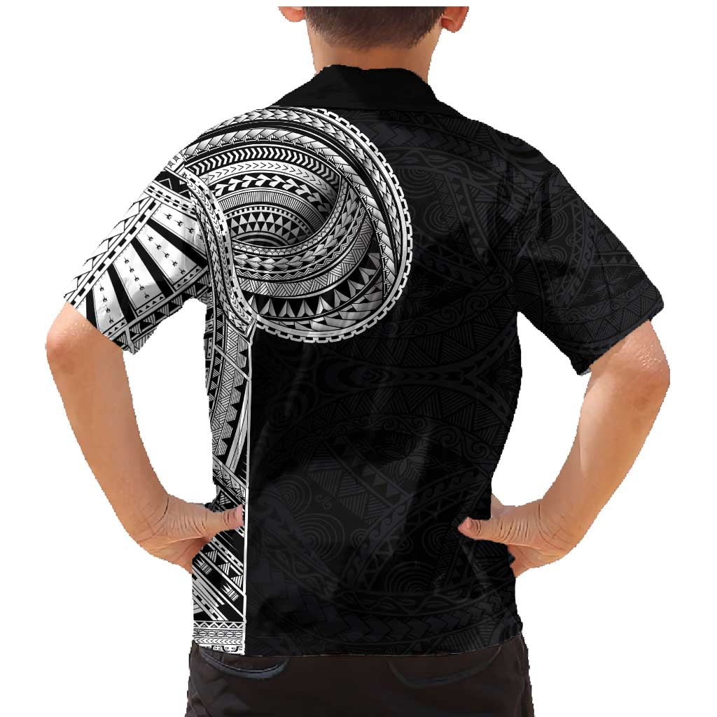 Samoan Art Tattoo Polynesian Pattern Family Matching Mermaid Dress and Hawaiian Shirt LT03 - Polynesian Pride