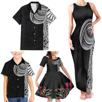 Samoan Art Tattoo Polynesian Pattern Family Matching Tank Maxi Dress and Hawaiian Shirt LT03 - Polynesian Pride