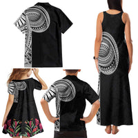 Samoan Art Tattoo Polynesian Pattern Family Matching Tank Maxi Dress and Hawaiian Shirt LT03 - Polynesian Pride