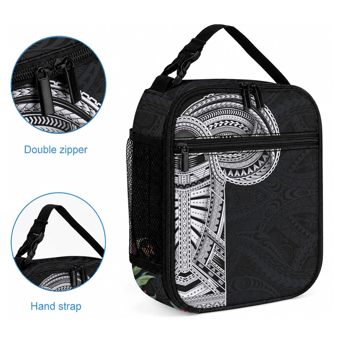 Samoan Art Tattoo Polynesian Pattern Lunch Bag