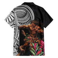 Samoan Warrior Art Tattoo Family Matching Summer Maxi Dress and Hawaiian Shirt Polynesian Pattern and Teuila LT03 - Polynesian Pride