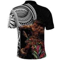Samoan Warrior Art Tattoo Polo Shirt Polynesian Pattern and Teuila LT03 - Polynesian Pride