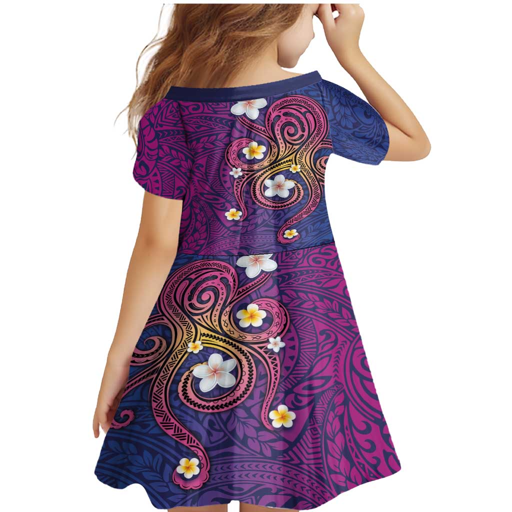 Hawaiian Octopus Tattoo and Frangipani Family Matching Mermaid Dress and Hawaiian Shirt LT03 - Polynesian Pride