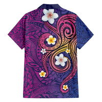 Hawaiian Octopus Tattoo and Frangipani Family Matching Off Shoulder Maxi Dress and Hawaiian Shirt LT03 - Polynesian Pride
