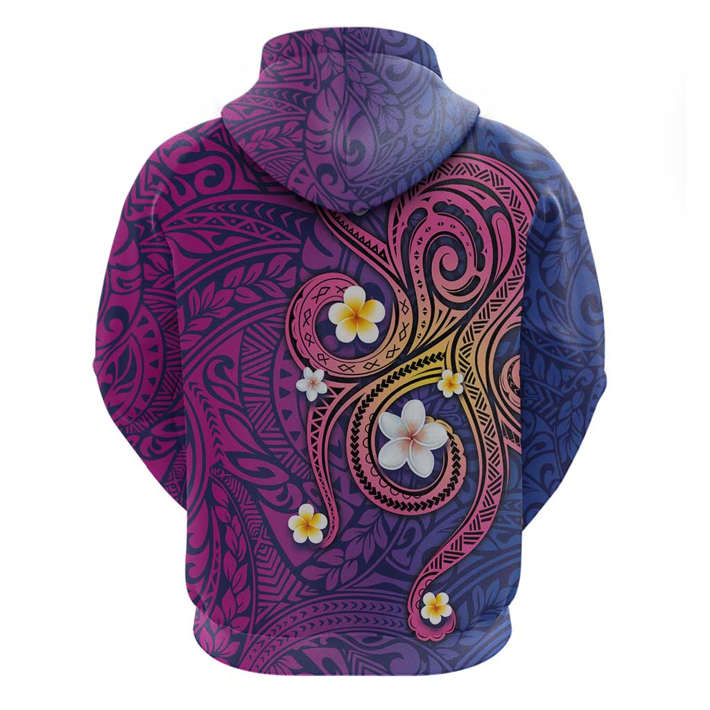 Hawaiian Octopus Tattoo and Frangipani Hoodie LT03 - Polynesian Pride