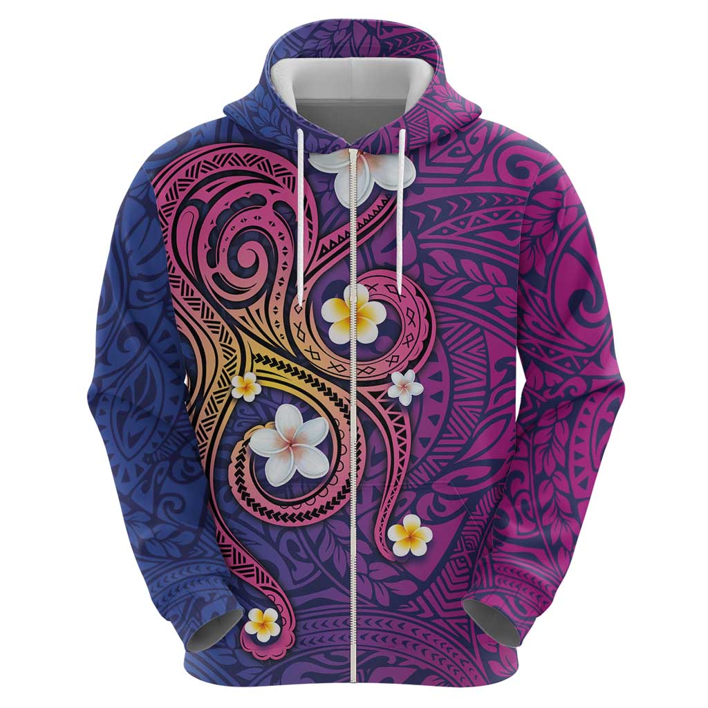 Hawaiian Octopus Tattoo and Frangipani Hoodie LT03 - Polynesian Pride