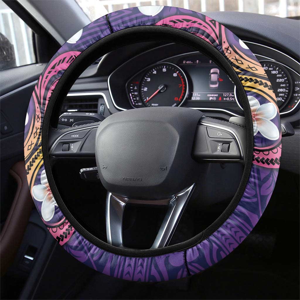 Hawaiian Octopus Tattoo and Frangipani Steering Wheel Cover LT03 - Polynesian Pride