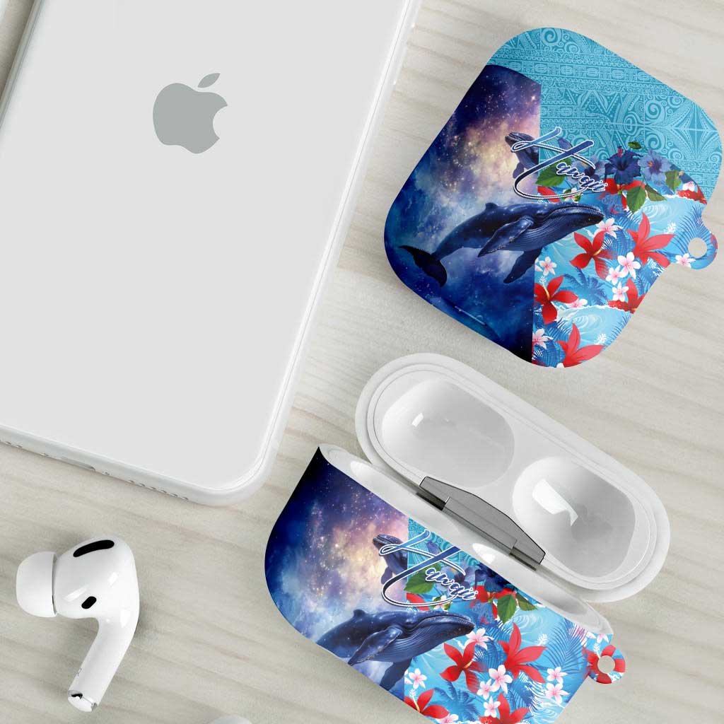 Hawaii Aloha Whales AirPods Case Hibiscus and Whales with Polynesian Pattern LT03 - Polynesian Pride
