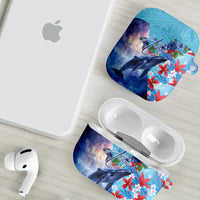 Hawaii Aloha Whales AirPods Case Hibiscus and Whales with Polynesian Pattern LT03 - Polynesian Pride