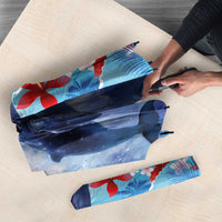Hawaii Aloha Whales Umbrella Hibiscus and Whales with Polynesian Pattern LT03 - Polynesian Pride