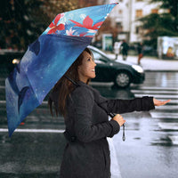 Hawaii Aloha Whales Umbrella Hibiscus and Whales with Polynesian Pattern LT03 - Polynesian Pride