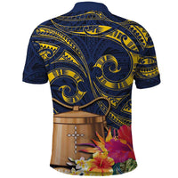Tokelau Tokehega Day Polo Shirt Coat of Arms with Polynesian Tattoo and Hibiscus LT03 - Polynesian Pride