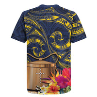 Tokelau Tokehega Day Rugby Jersey Coat of Arms with Polynesian Tattoo and Hibiscus LT03 - Polynesian Pride