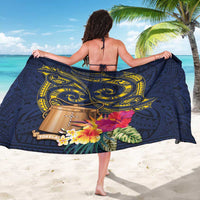 Tokelau Tokehega Day Sarong Coat of Arms with Polynesian Tattoo and Hibiscus LT03 - Polynesian Pride