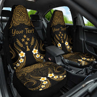 Personalised Kosrae Liberation Day Car Seat Cover Polynesian Tattoo and Plumeria Gold Color LT03 One Size Gold - Polynesian Pride