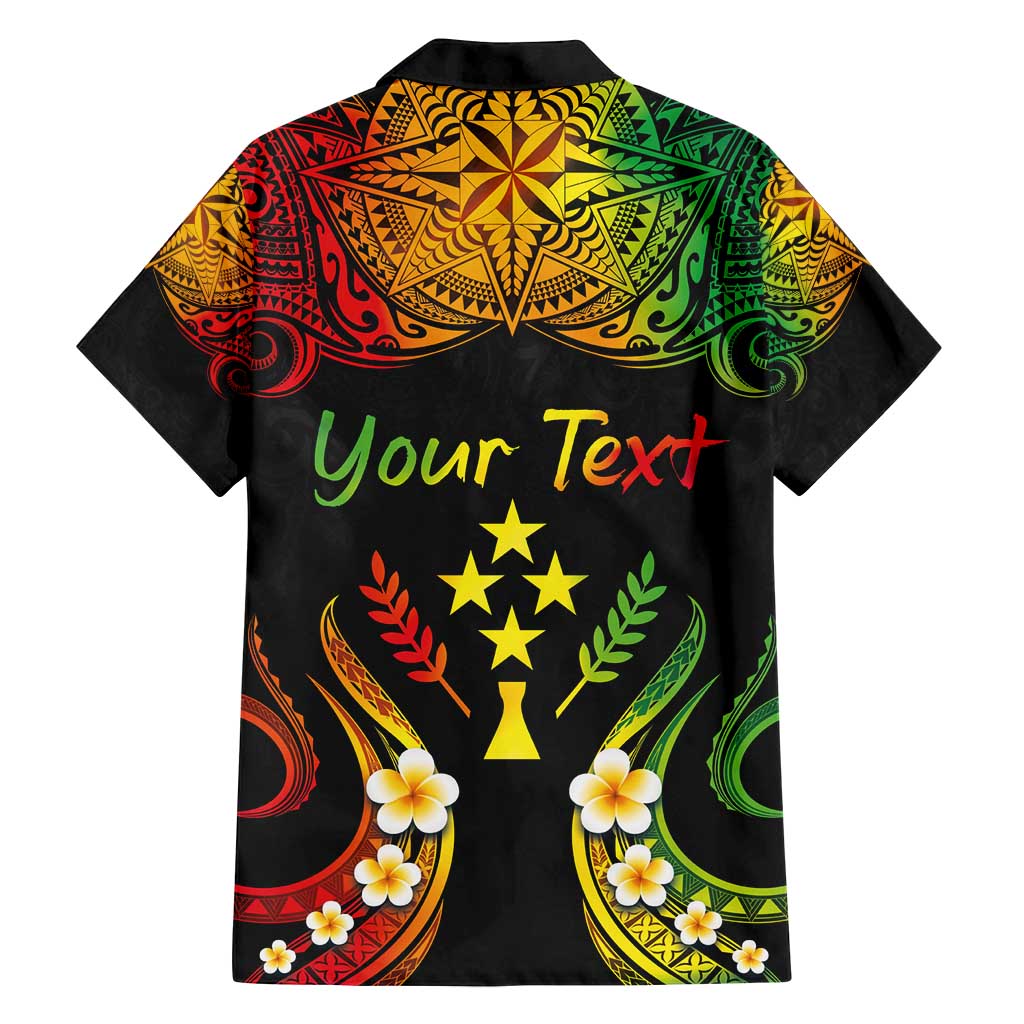 Personalised Kosrae Liberation Day Family Matching Off Shoulder Maxi Dress and Hawaiian Shirt Polynesian Tattoo and Plumeria Reggae Color LT03 - Polynesian Pride