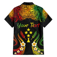 Personalised Kosrae Liberation Day Family Matching Tank Maxi Dress and Hawaiian Shirt Polynesian Tattoo and Plumeria Reggae Color LT03 - Polynesian Pride
