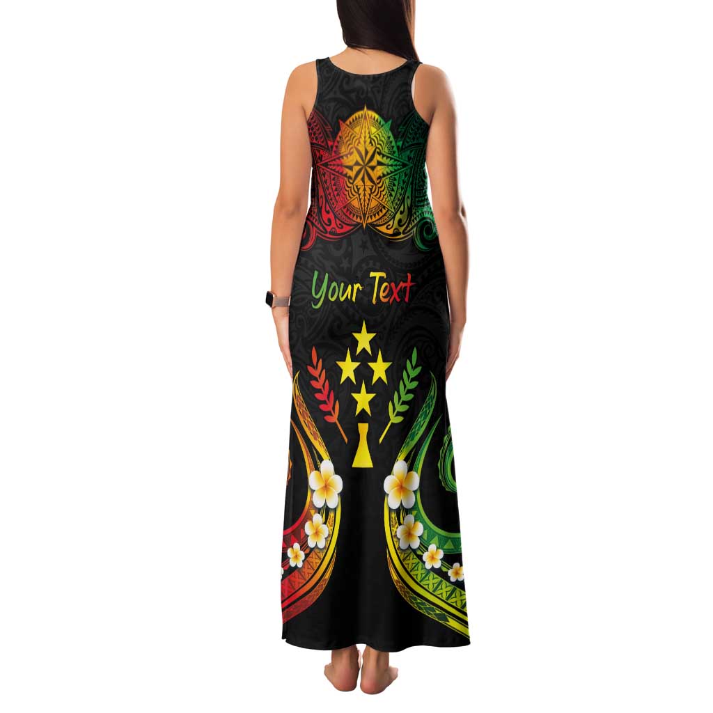 Personalised Kosrae Liberation Day Family Matching Tank Maxi Dress and Hawaiian Shirt Polynesian Tattoo and Plumeria Reggae Color LT03 - Polynesian Pride