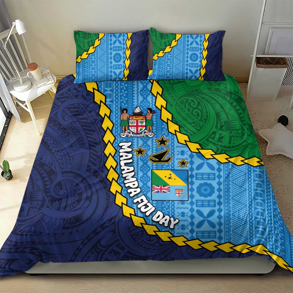 Malampa Fiji Day Bedding Set National Symbols with Tapa Tribal and Polynesian Tattoo LT03 - Polynesian Pride