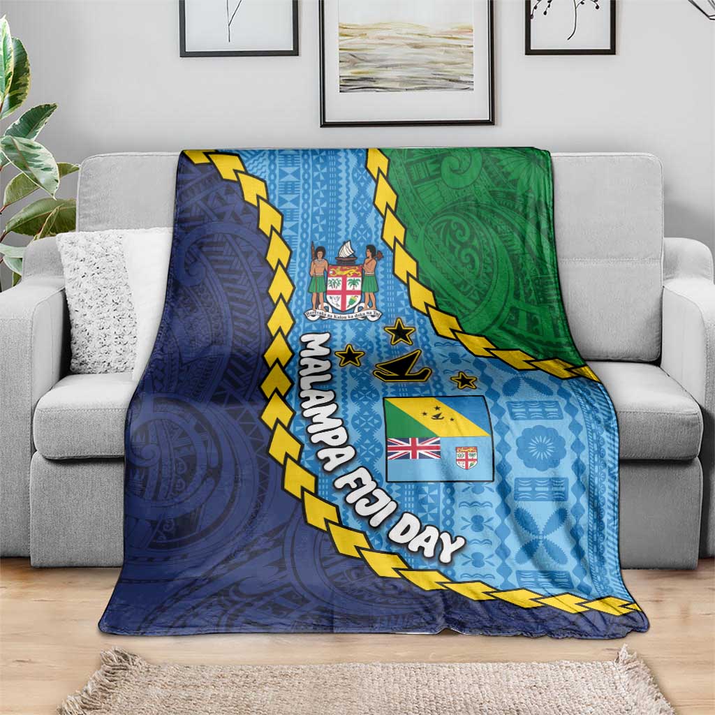 Malampa Fiji Day Blanket National Symbols with Tapa Tribal and Polynesian Tattoo LT03 - Polynesian Pride