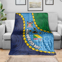 Malampa Fiji Day Blanket National Symbols with Tapa Tribal and Polynesian Tattoo LT03 - Polynesian Pride