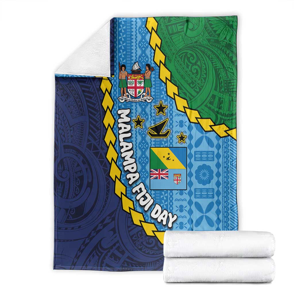 Malampa Fiji Day Blanket National Symbols with Tapa Tribal and Polynesian Tattoo LT03 - Polynesian Pride
