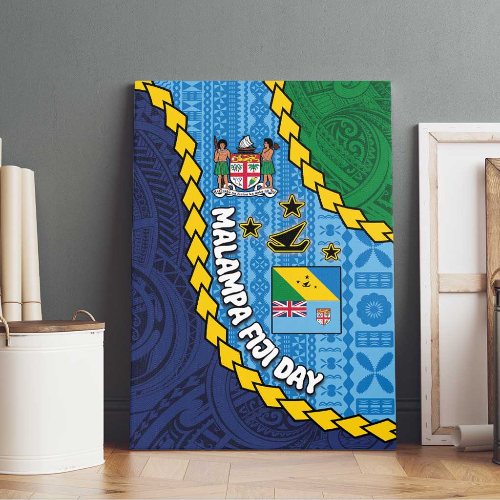 Malampa Fiji Day Canvas Wall Art National Symbols with Tapa Tribal and Polynesian Tattoo LT03 - Polynesian Pride