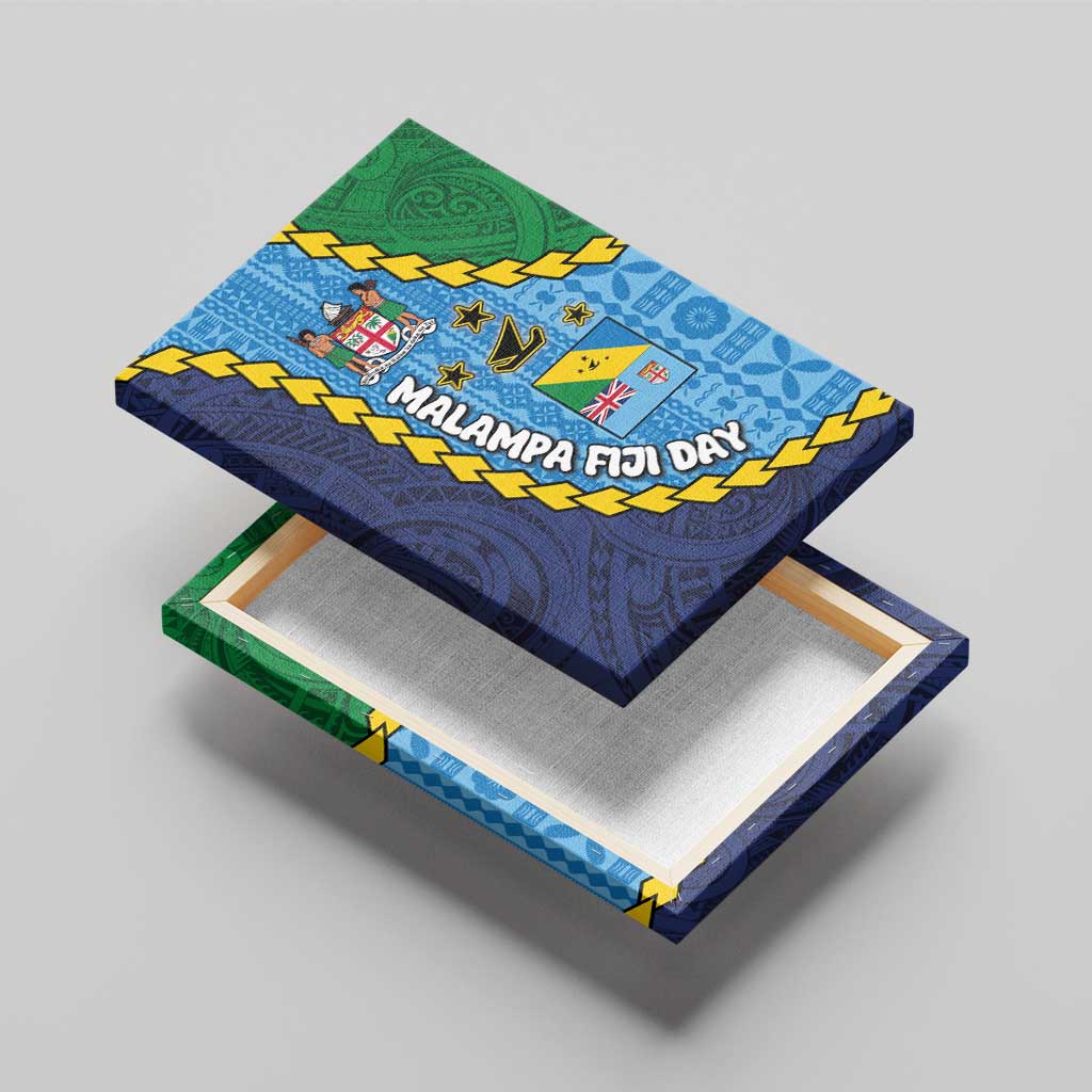 Malampa Fiji Day Canvas Wall Art National Symbols with Tapa Tribal and Polynesian Tattoo LT03 - Polynesian Pride