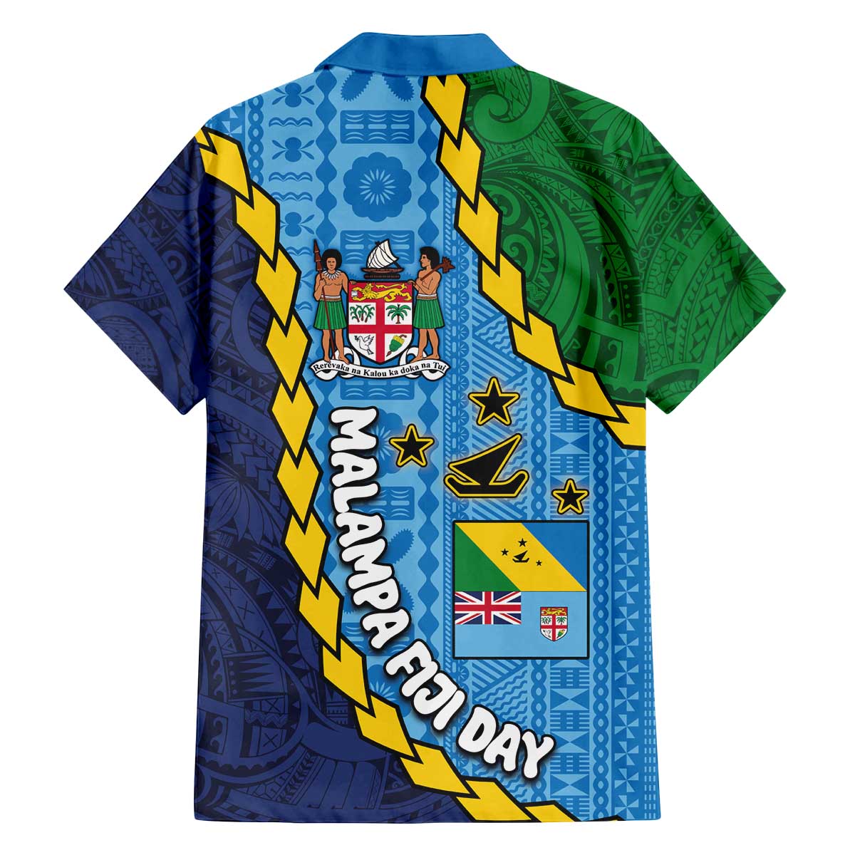 Malampa Fiji Day Family Matching Off The Shoulder Long Sleeve Dress and Hawaiian Shirt National Symbols with Tapa Tribal and Polynesian Tattoo LT03 - Polynesian Pride