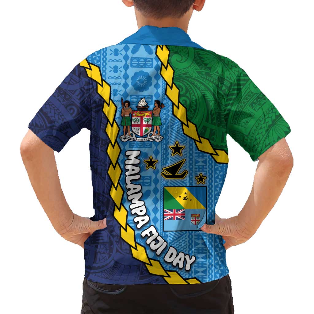 Malampa Fiji Day Family Matching Off Shoulder Maxi Dress and Hawaiian Shirt National Symbols with Tapa Tribal and Polynesian Tattoo LT03 - Polynesian Pride