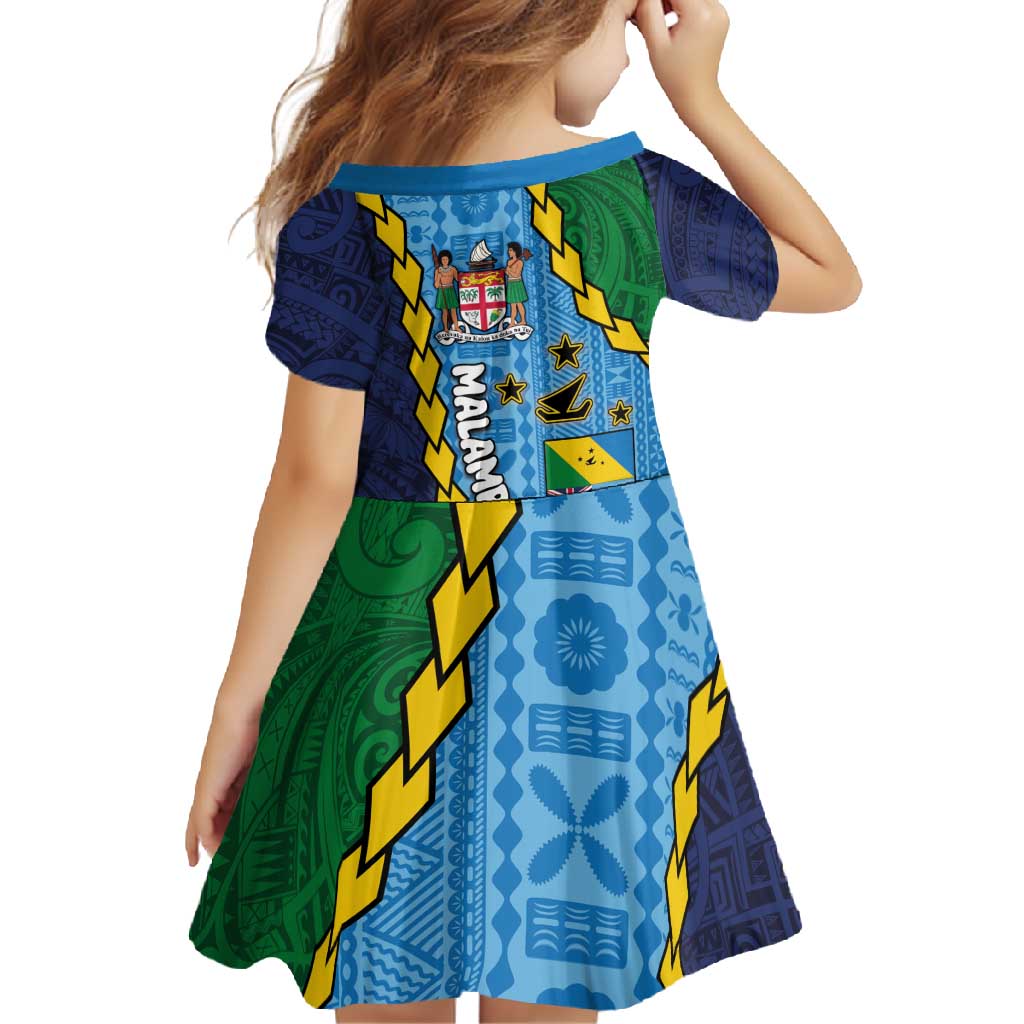 Malampa Fiji Day Family Matching Off Shoulder Maxi Dress and Hawaiian Shirt National Symbols with Tapa Tribal and Polynesian Tattoo LT03 - Polynesian Pride